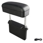 Adjustable Car Armrest Storage Box, 10W Qi Charging, 1 Piece