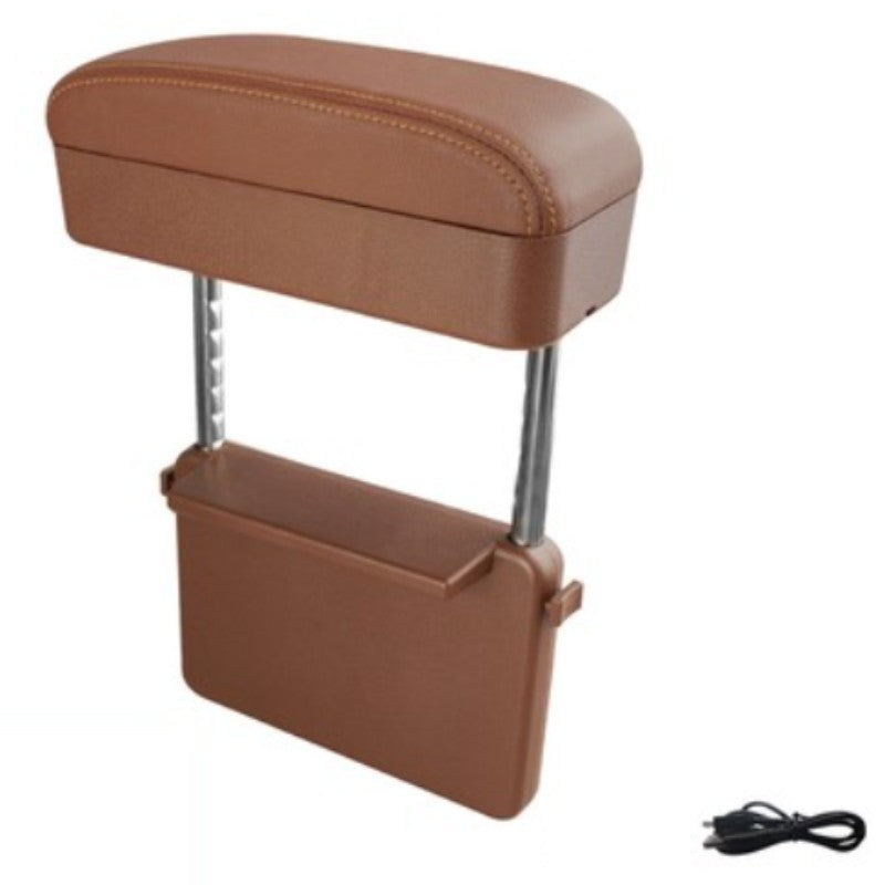 Adjustable Car Armrest Storage Box, 10W Qi Charging, 1 Piece
