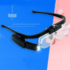 Wearable LED Magnifying Glasses with Adjustable Light and Replaceable Lenses