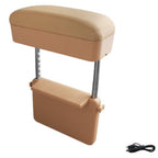 Adjustable Car Armrest Storage Box, 10W Qi Charging, 1 Piece
