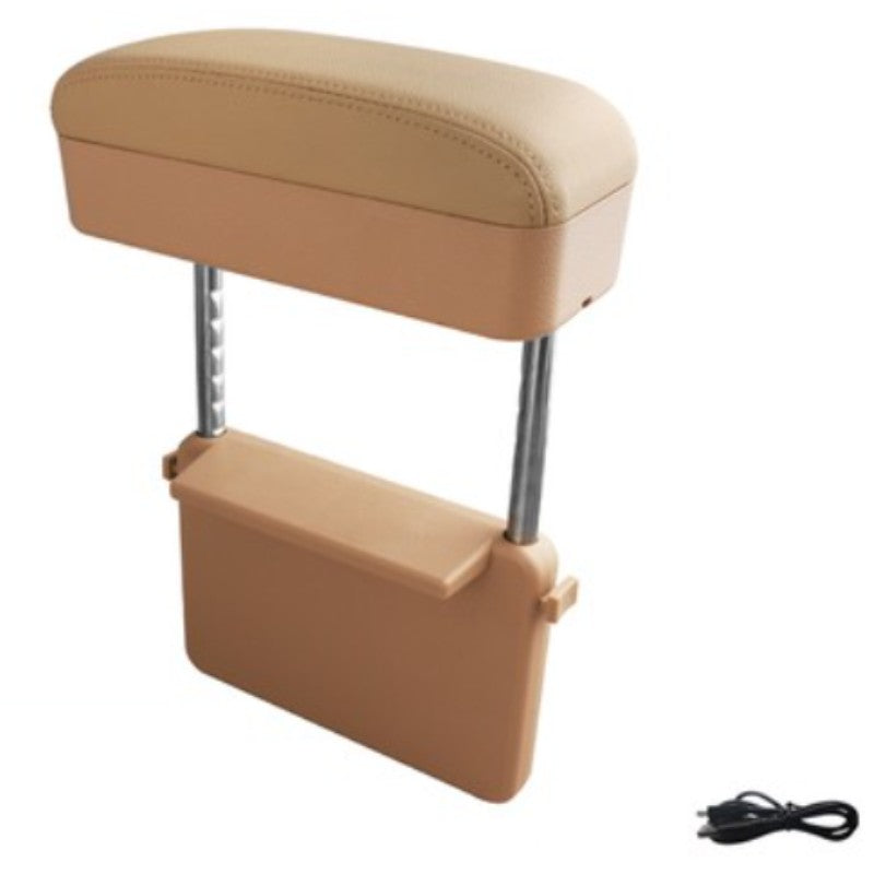 Adjustable Car Armrest Storage Box, 10W Qi Charging, 1 Piece
