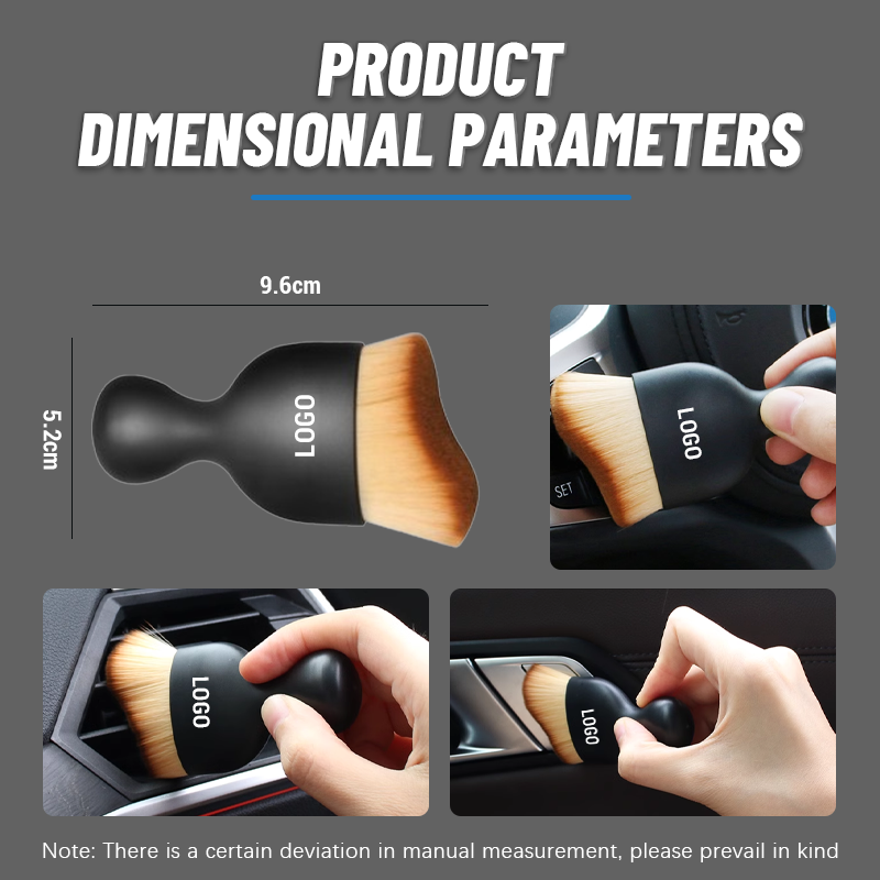 Soft-Bristle Car Interior Duster for Wet and Dry Cleaning