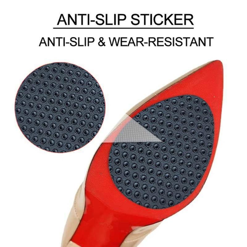 Reusable Wear-Resistant Rubber Non-Slip Shoe Sole Pads, 6.3 x 9.5 cm
