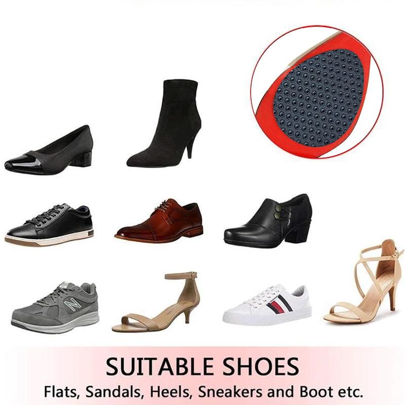 Reusable Wear-Resistant Rubber Non-Slip Shoe Sole Pads, 6.3 x 9.5 cm