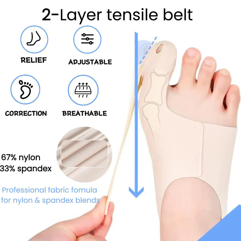 Hallux Valgus Foot Brace with Adjustable Side and Heel Straps