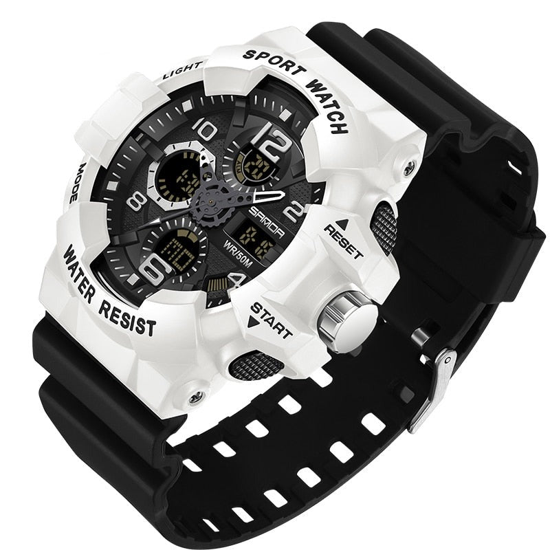 Digital Watch with Resin Case and Band, 54.6 mm Dial