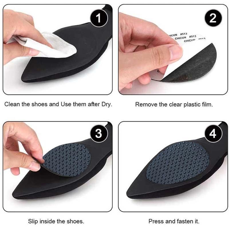 Reusable Wear-Resistant Rubber Non-Slip Shoe Sole Pads, 6.3 x 9.5 cm