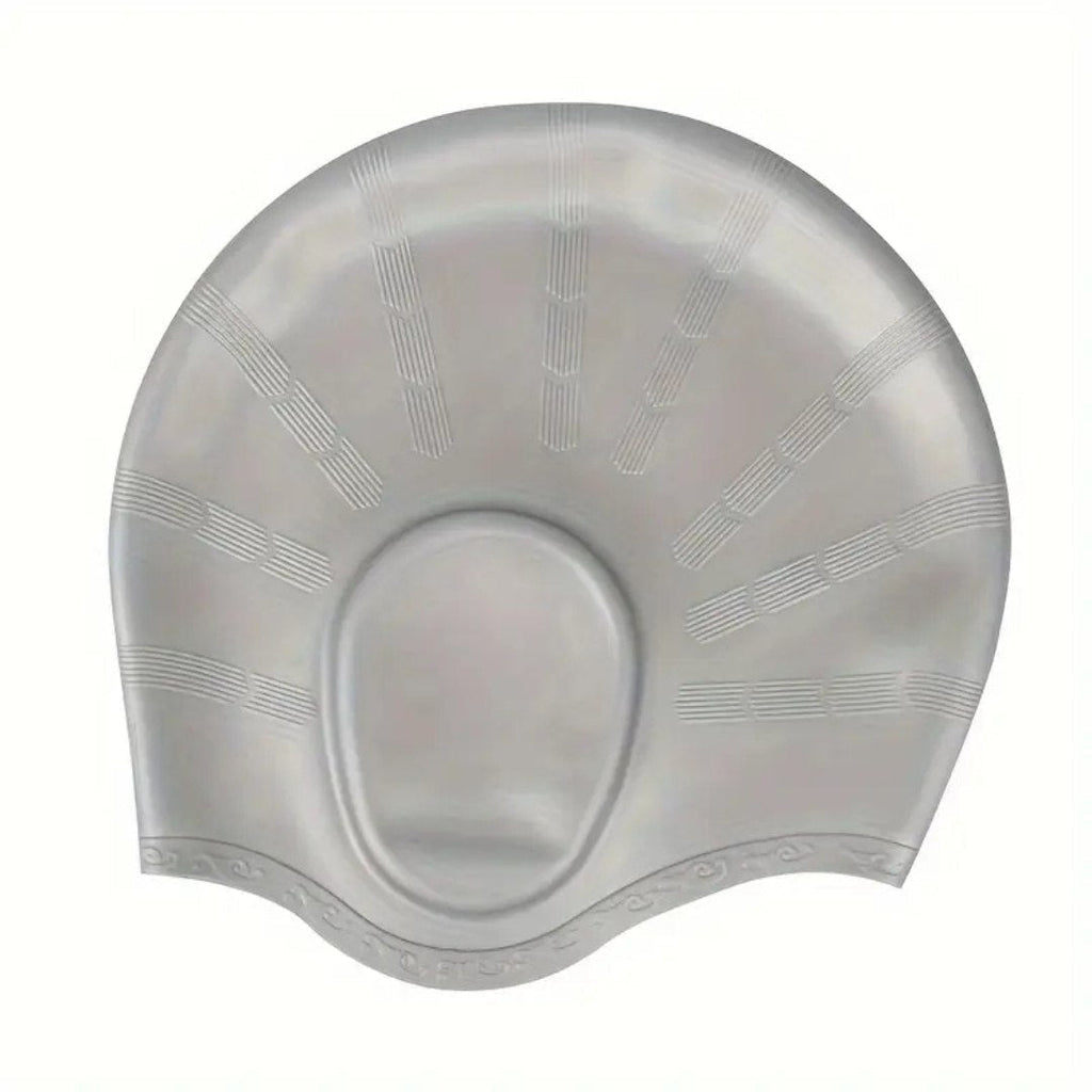 100% Silicone Swim Cap with Ear Pockets for Long or Thick Hair, view 5