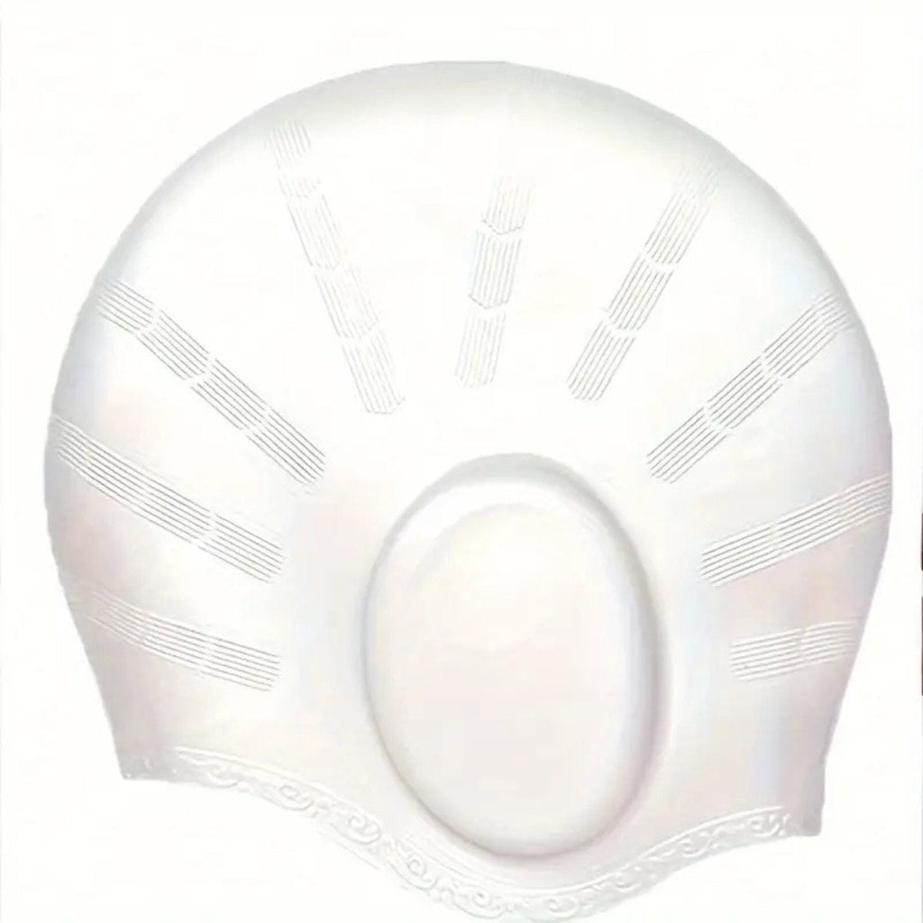 100% Silicone Swim Cap with Ear Pockets for Long or Thick Hair, view 7