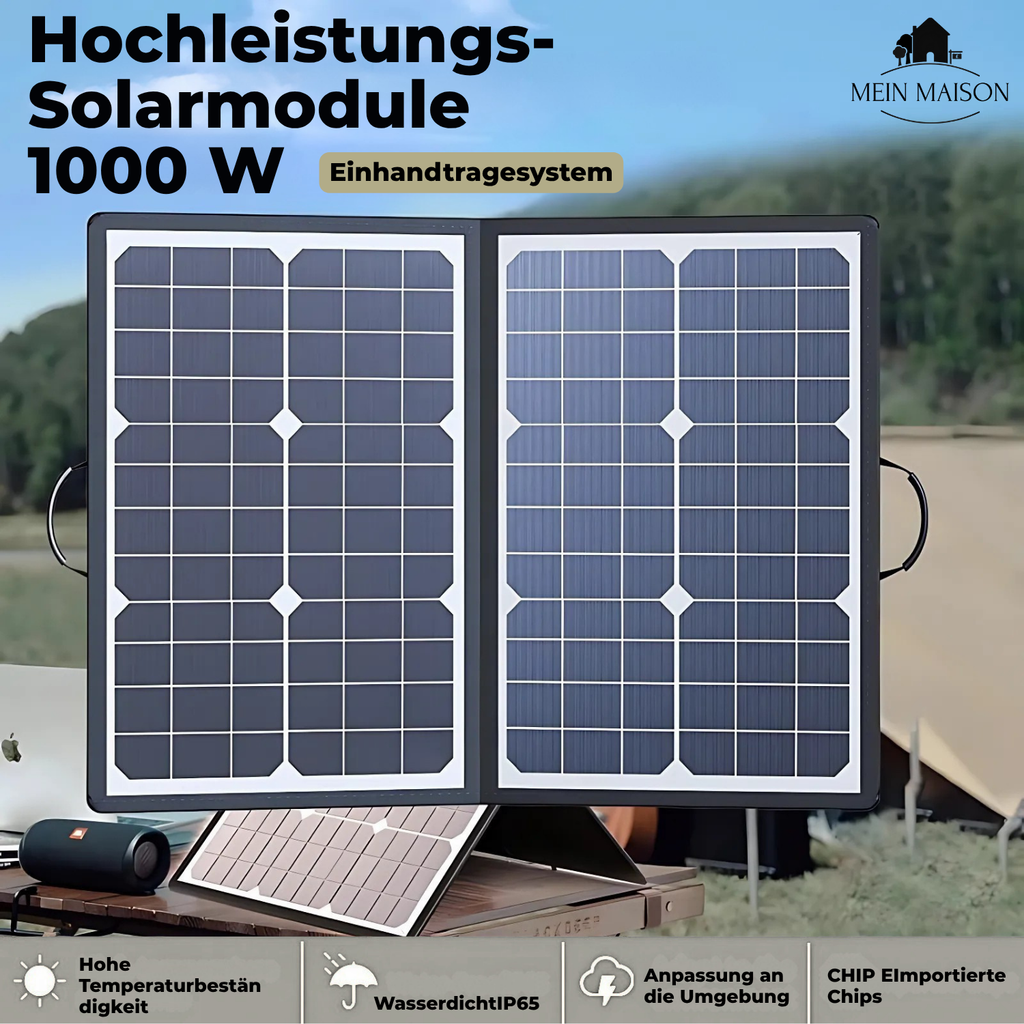 1000W Foldable Monocrystalline Solar Panel with MPPT for Camping, view 6