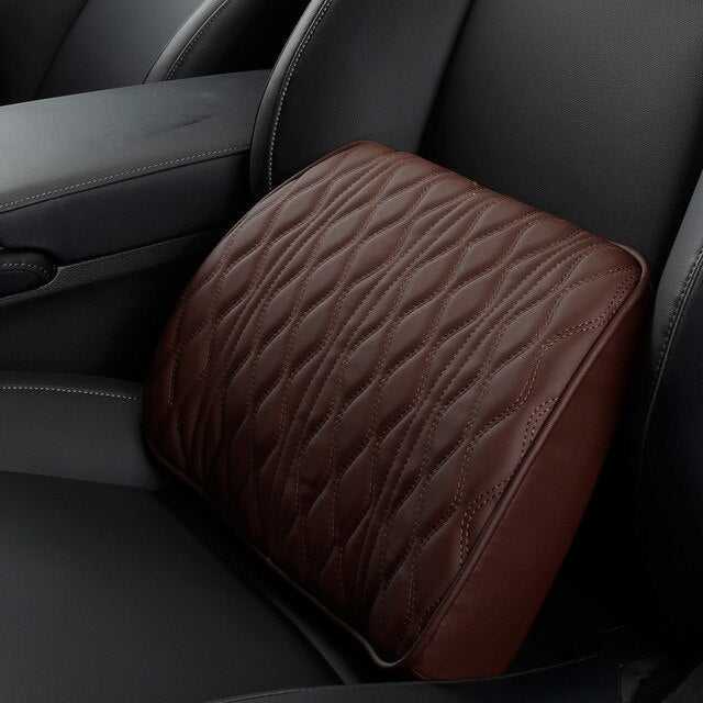 Travel Pillow Set with Leather Covers and Memory Foam