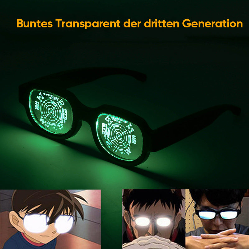 Luminous Glasses, Touch-Activated PC Frame, 40 g for Cosplay and Events