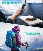 Solar Power Bank with Carabiner, IPX4 Splash Protection
