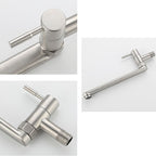 Stainless Steel Wall-Mounted Pot Filler Faucet, Single Handle