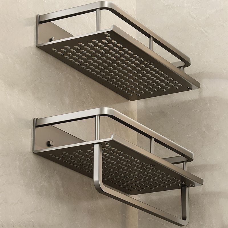 Carbon Steel Bathroom Shelf, 30–60 cm, Drill or Adhesive Mount