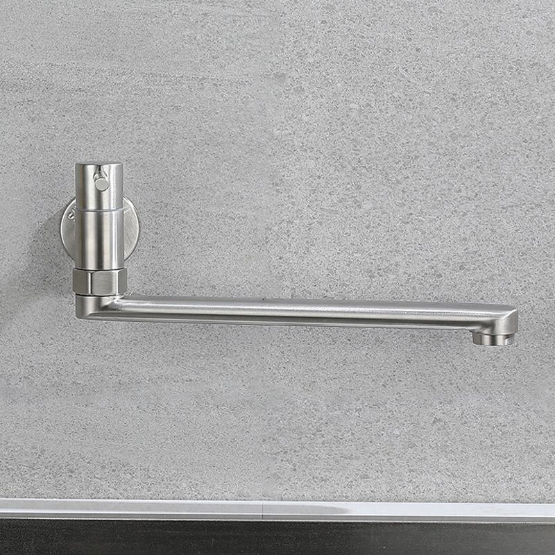Stainless Steel Wall-Mounted Pot Filler Faucet, Single Handle