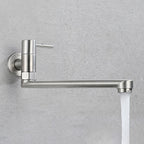 Stainless Steel Wall-Mounted Pot Filler Faucet, Single Handle
