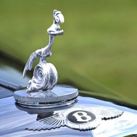 Road Runner Car Hood Ornament, Chrome-Plated Lead-Free Tin, 4 x 4 Inches