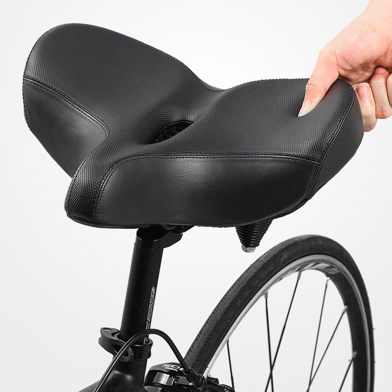 Extra Wide Breathable Ergonomic Bicycle Saddle, 8.5 x 11 in or 10.2 x 12.8 in