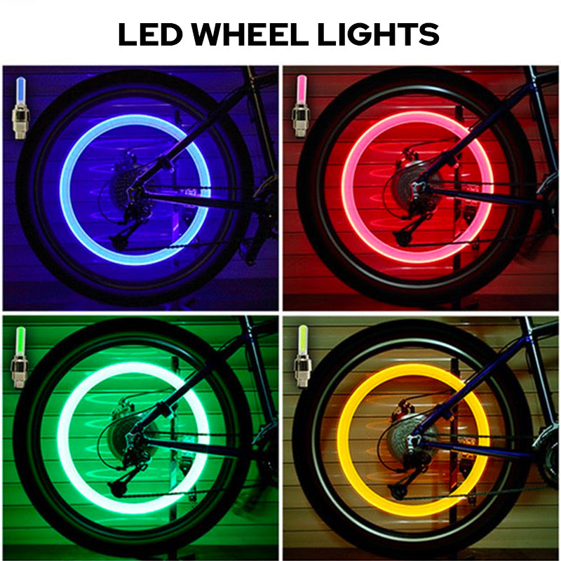 Motion-Activated LED Wheel Lights for Bikes, Cars & Motorcycles
