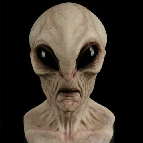 Realistic Alien Mask, Latex and Silicone, 53–61 cm for Halloween and Cosplay