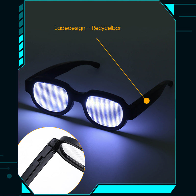 Luminous Glasses, Touch-Activated PC Frame, 40 g for Cosplay and Events