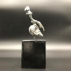 Road Runner Car Hood Ornament, Chrome-Plated Lead-Free Tin, 4 x 4 Inches