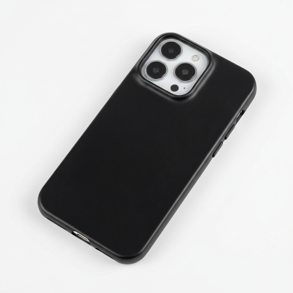 Oil-Wax Genuine Leather Apple iPhone Case with Magnetic Ring