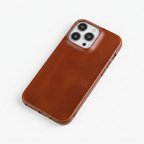 Oil-Wax Genuine Leather Apple iPhone Case with Magnetic Ring