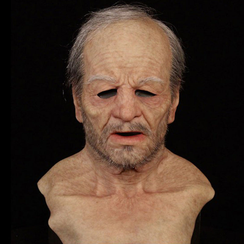 Natural Latex Bearded Costume Mask for Adults, Fits Heads up to 62 cm