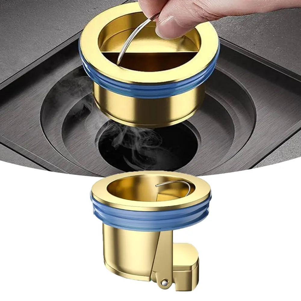 Brass Drain Core with Waterproof Silicone Seal, Hair Catcher, 4.2 × 3.2 × 3 cm