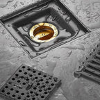 Brass Drain Core with Waterproof Silicone Seal, Hair Catcher, 4.2 × 3.2 × 3 cm