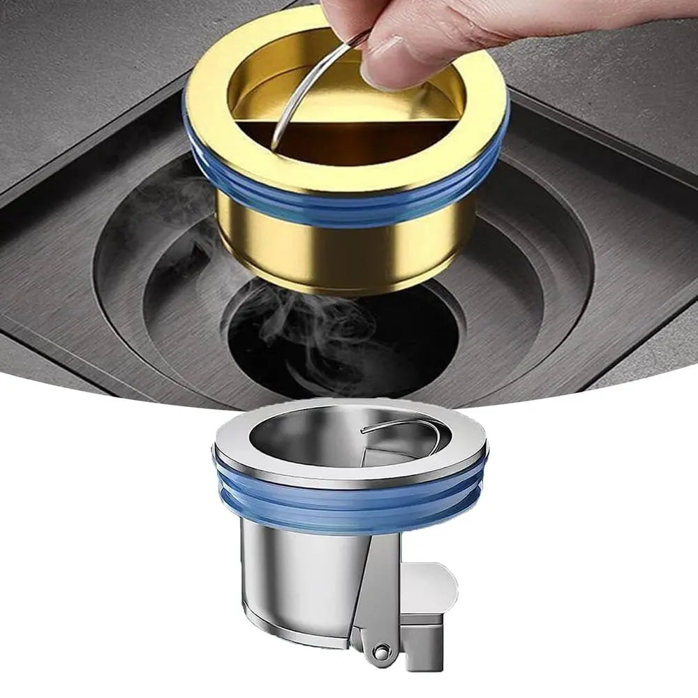 Brass Drain Core with Waterproof Silicone Seal, Hair Catcher, 4.2 × 3.2 × 3 cm