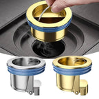 Brass Drain Core with Waterproof Silicone Seal, Hair Catcher, 4.2 × 3.2 × 3 cm
