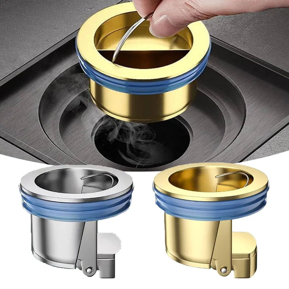 Brass Drain Core with Waterproof Silicone Seal, Hair Catcher, 4.2 × 3.2 × 3 cm