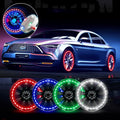 Solar-Powered Car Tire Valve Wheel Light, 4 Colors, 15 Flash Modes