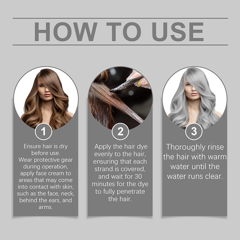 2-in-1 Silver Hair Color with Plant Extracts, Ammonia-Free, 100g