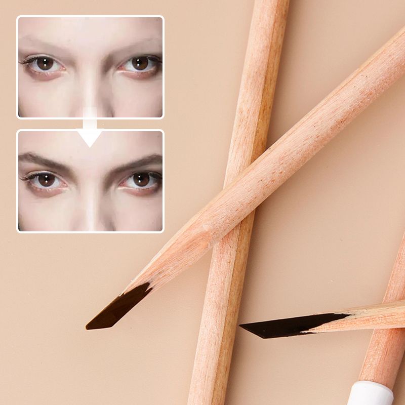 Wooden Eyebrow Pencil for Precise Brows and Eye Definition, Water-Resistant