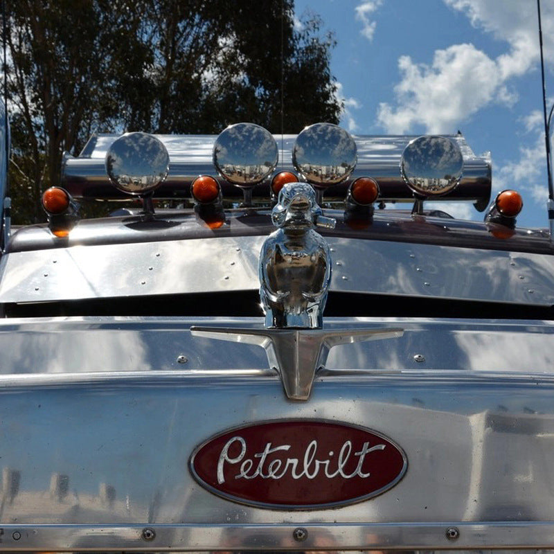Angry Rubber Duck Radiator Emblem, Chrome-Plated, 6 × 4 Inches