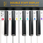 Removable Silicone Piano Keyboard Note Labels for 88-Key Pianos