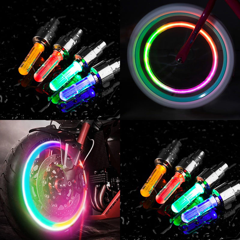 Motion-Activated LED Wheel Lights for Bikes, Cars & Motorcycles