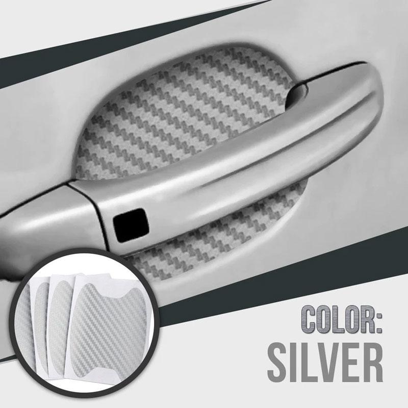Carbon Fiber Car Door Handle Cup Protectors, 8.5 x 6.8 cm
