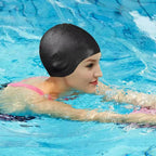 Silicone Swim Cap with Ear Pockets for Long or Thick Hair