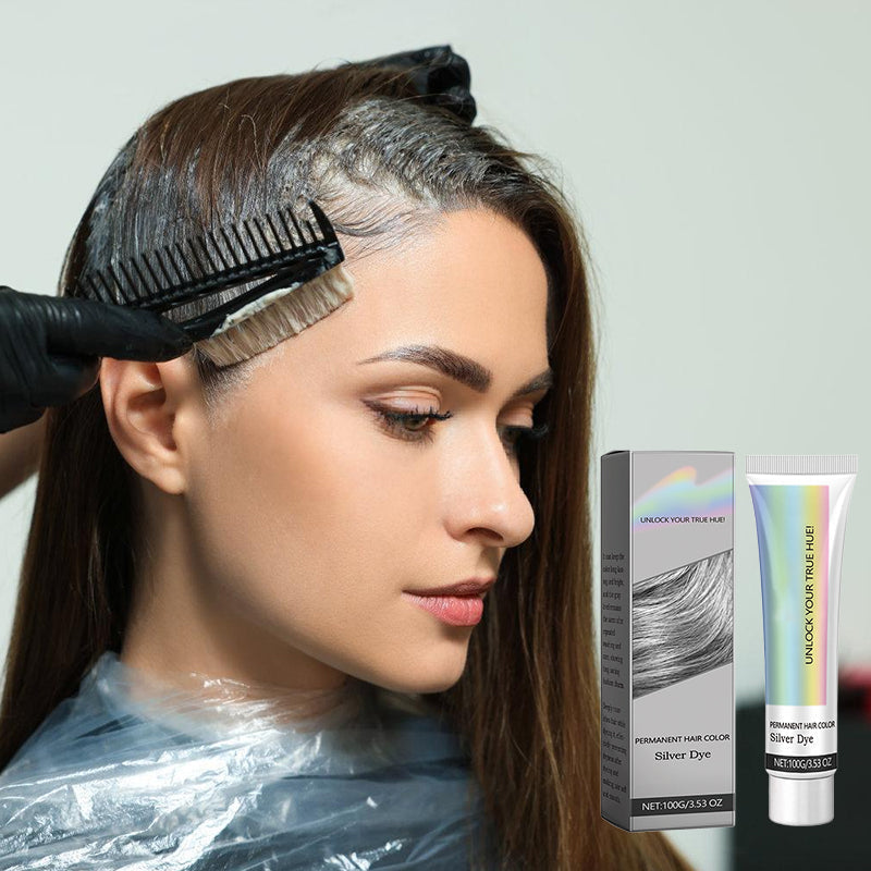 2-in-1 Silver Hair Color with Plant Extracts, Ammonia-Free, 100g