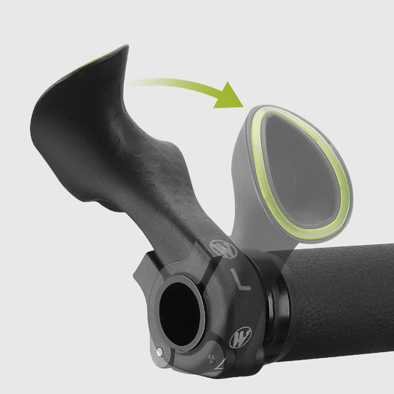 Ergonomic Bicycle Handlebar Grips, Carbon with Nylon Fiber, 120 g, 1 Pair