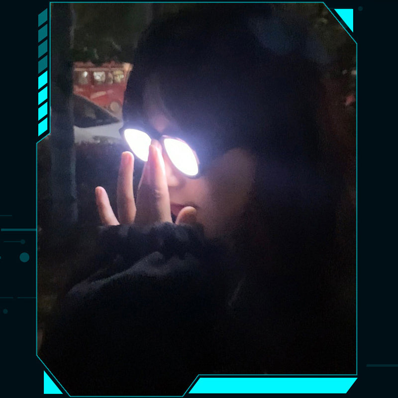 Luminous Glasses, Touch-Activated PC Frame, 40 g for Cosplay and Events