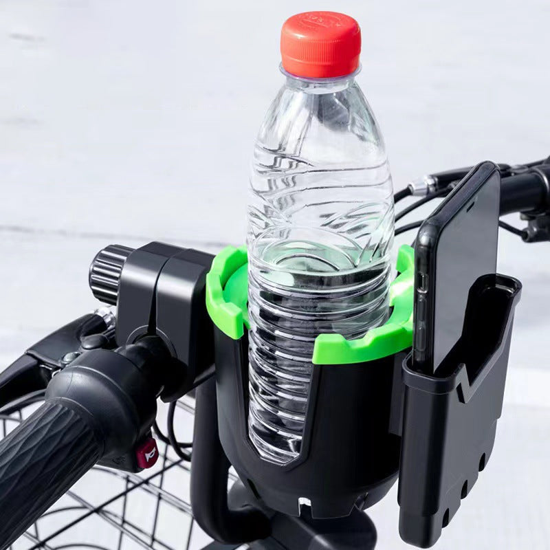 2-in-1 Universal Cup and Phone Holder for Strollers, Bikes & More
