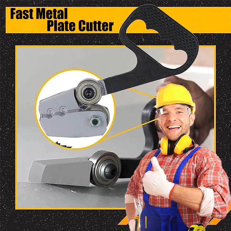 Manual Metal Plate Cutter with Steel Body, Dual Round Blades, 300g
