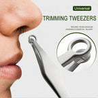 Manual Stainless Steel Nose Hair Trimmer Tweezers, 9.4 cm