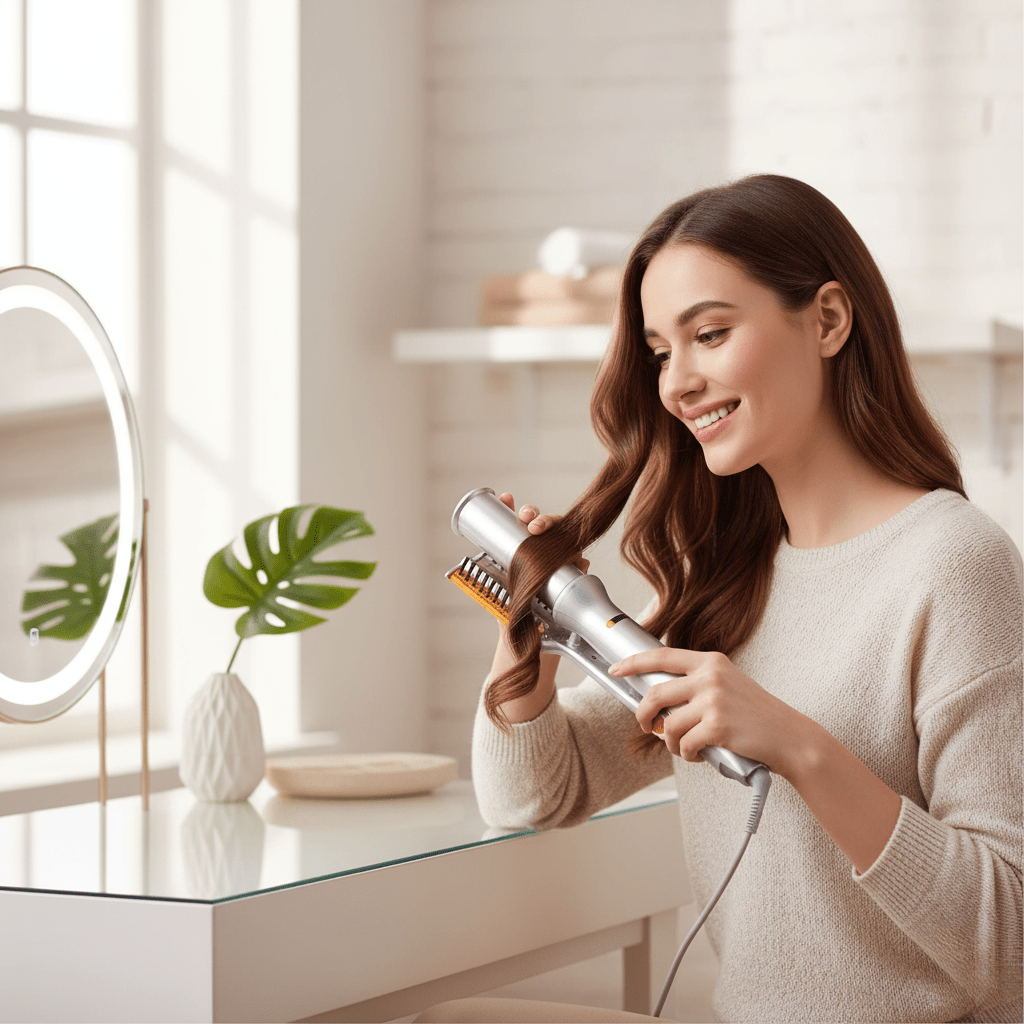 2-in-1 Rotating Hair Brush Styler, 32 mm, 130 W for Styling and Smoothing, view 3